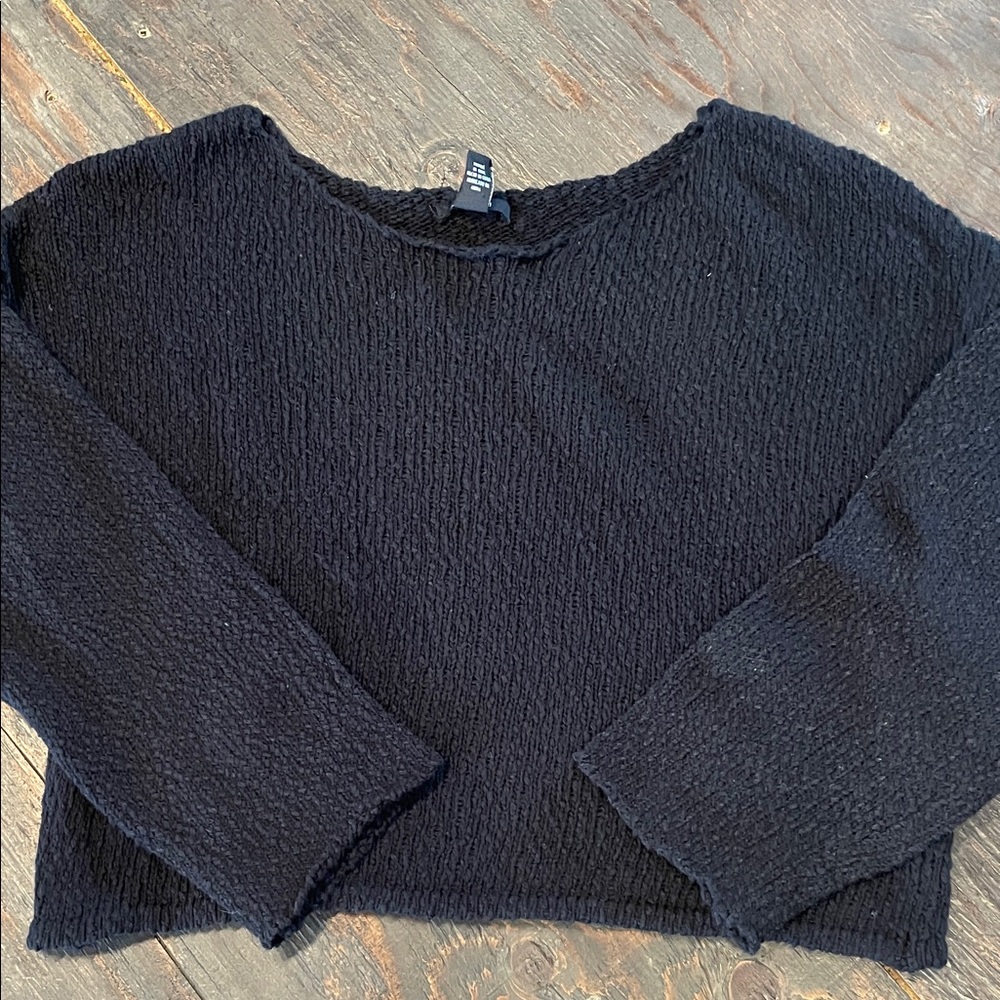 Forever 21 Black Textured Sweater